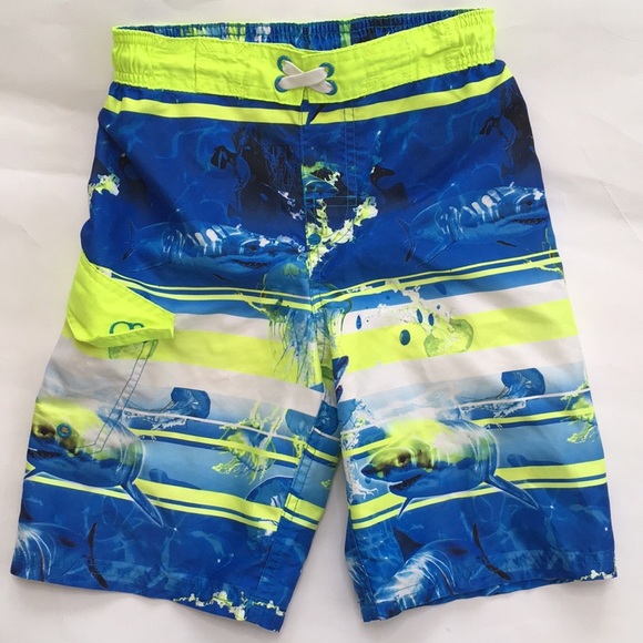 Boy's OP Shark Swim Trunks - Picture 1 of 10